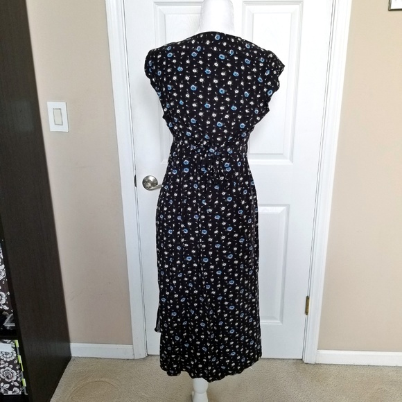 J. Crew Short-Sleeved Midi Wrap Dress EUC M - Picture 3 of 6